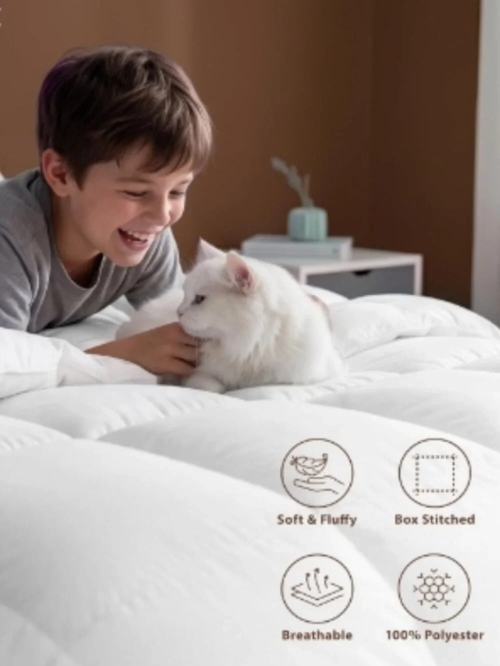 White King Comforter Duvet Insert 90 by 102